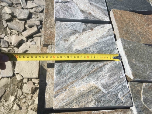 Плитка пилёная златолит Уральский для цоколя, отмостки купить в Нефтекамске